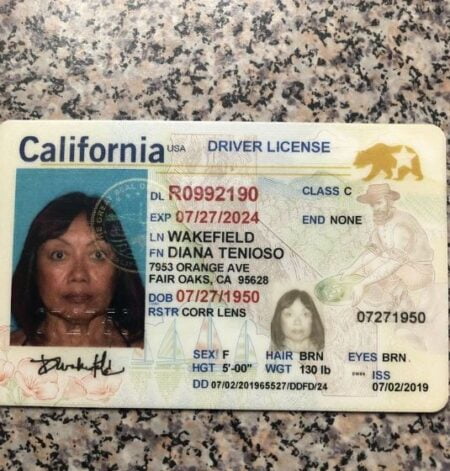 California Driver's License ID Card