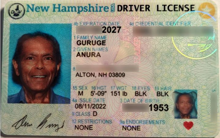 New Hampshire Driver's License and ID Card New Hampshire Driver's License and ID Card
