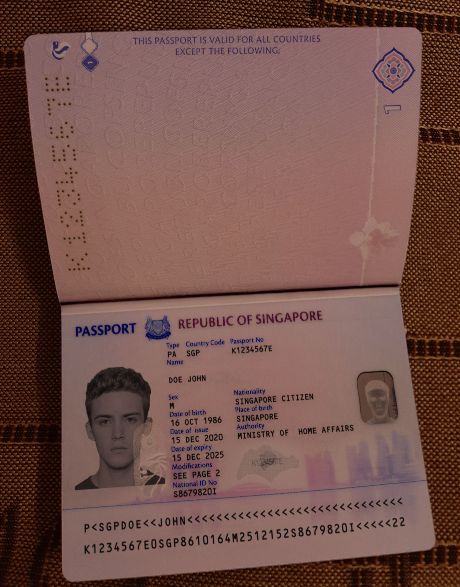 Singapore Passport 002 Singapore Passport